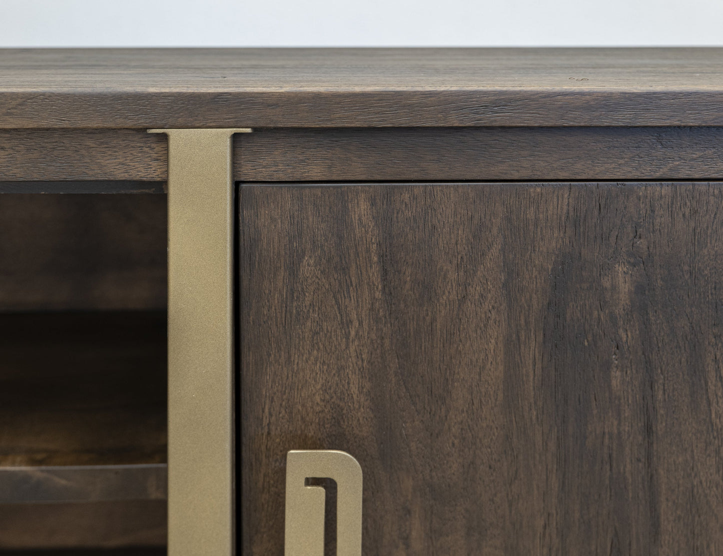 2 Door TV Stand - Mahogany Brown