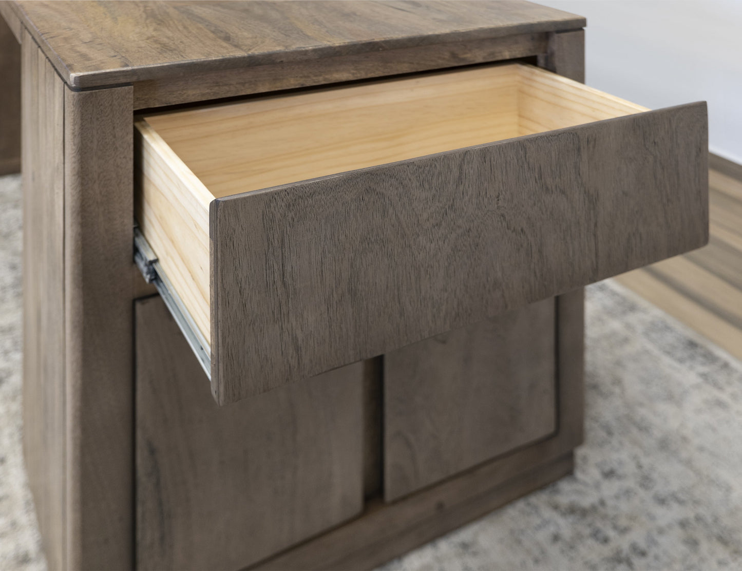 2 Drawer 4 Door Kitchen Island - Mezquite Brown