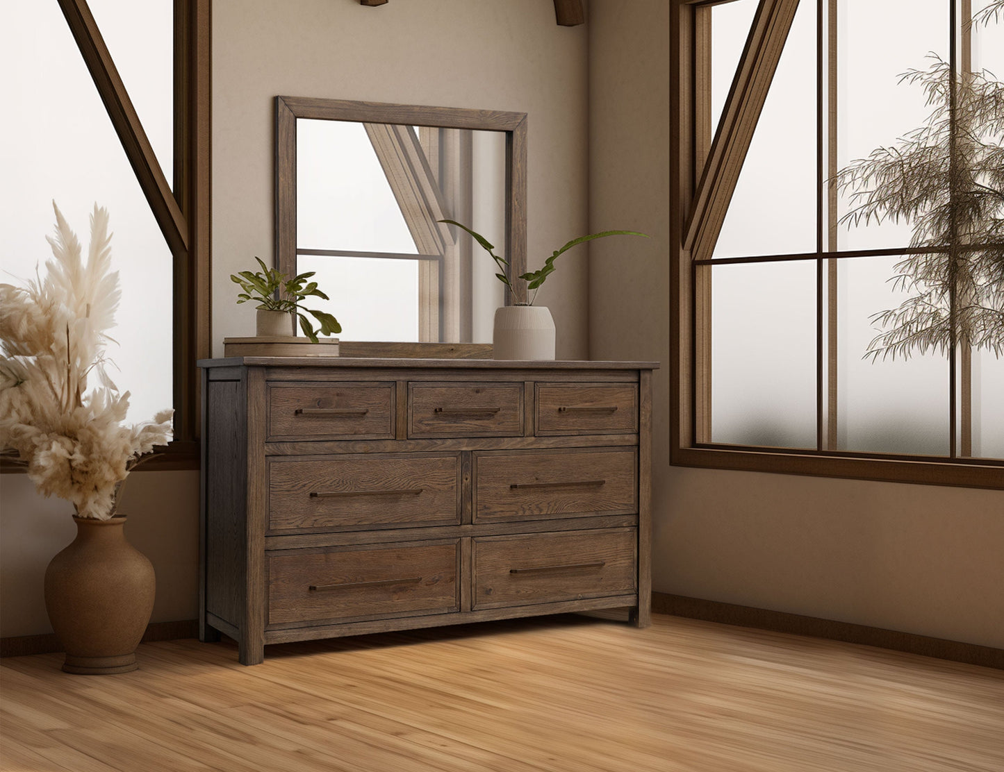 Mirror - Walnut Brown