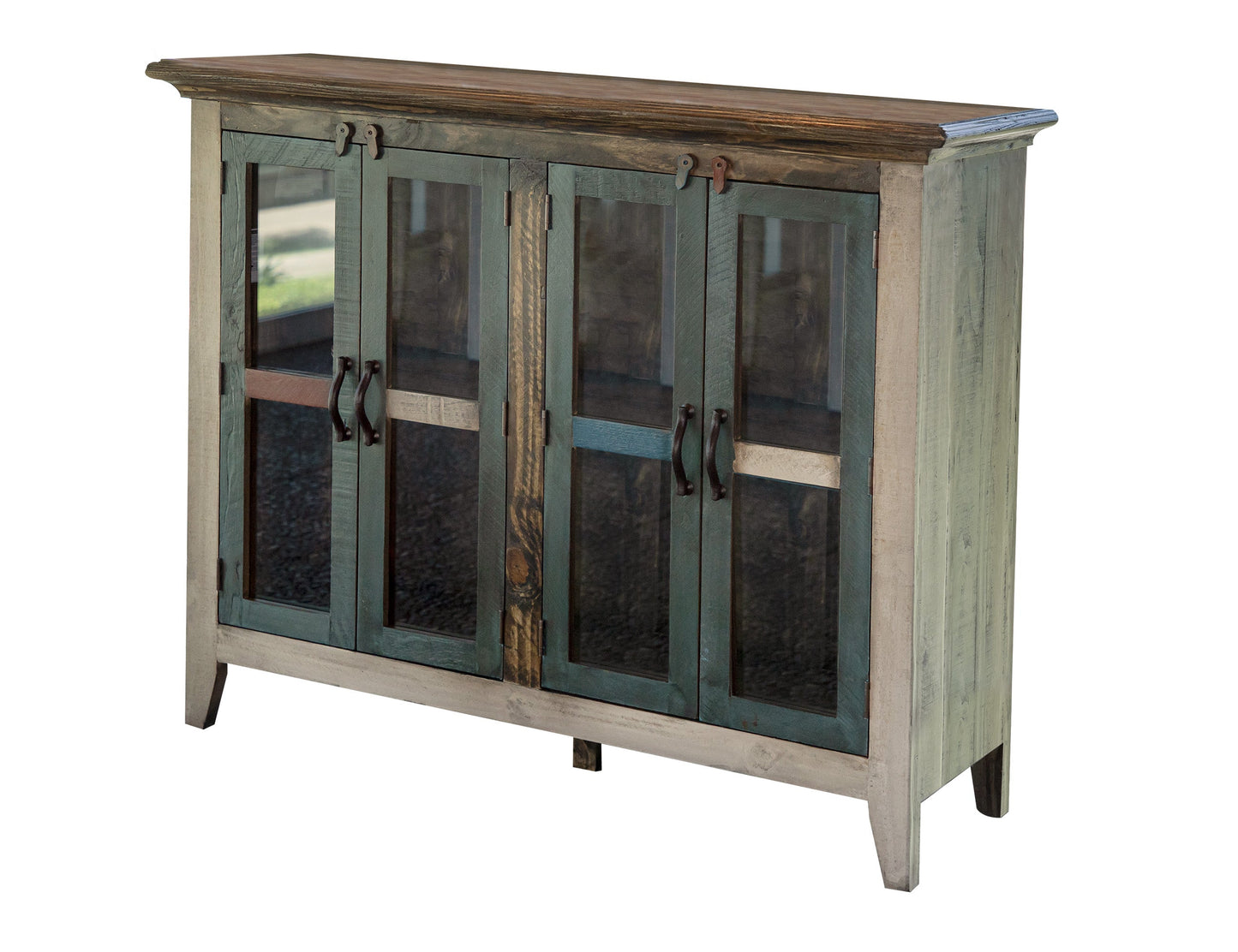 4 Glass Door 50" Console - Multicolor