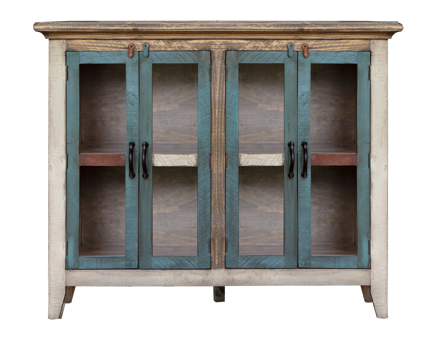 4 Glass Door 50" Console - Multicolor