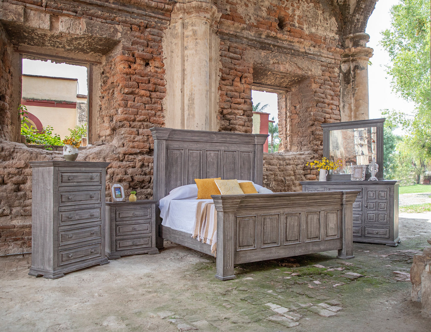 Mirror - Distressed Gray