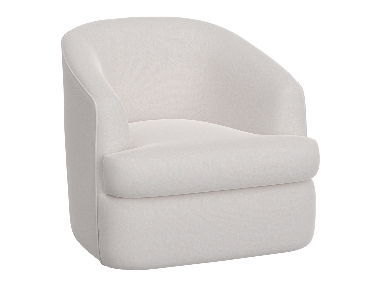 Wooden Frame & Metal Base, 360 Degree Swivel Accent Chair - Towny Brown