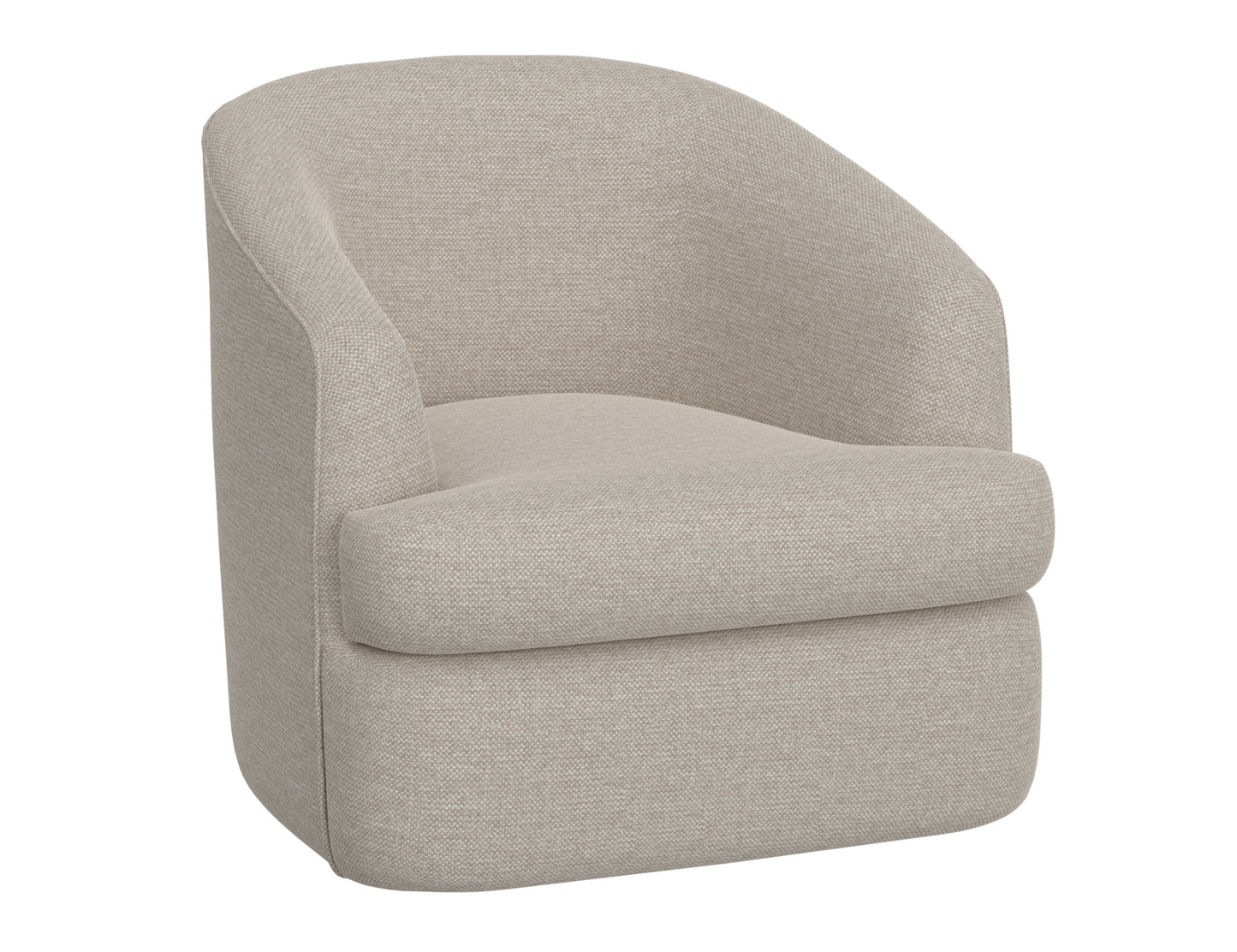 Wooden Frame & Metal Base, 360 Degree Swivel Accent Chair - Agreeable Gray