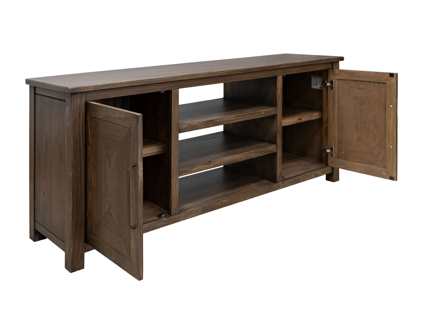 2 Doors TV Stand - Walnut Brown