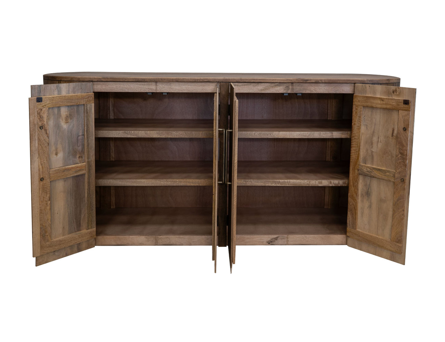 4 Doors Console - Almond And Barrel Brown
