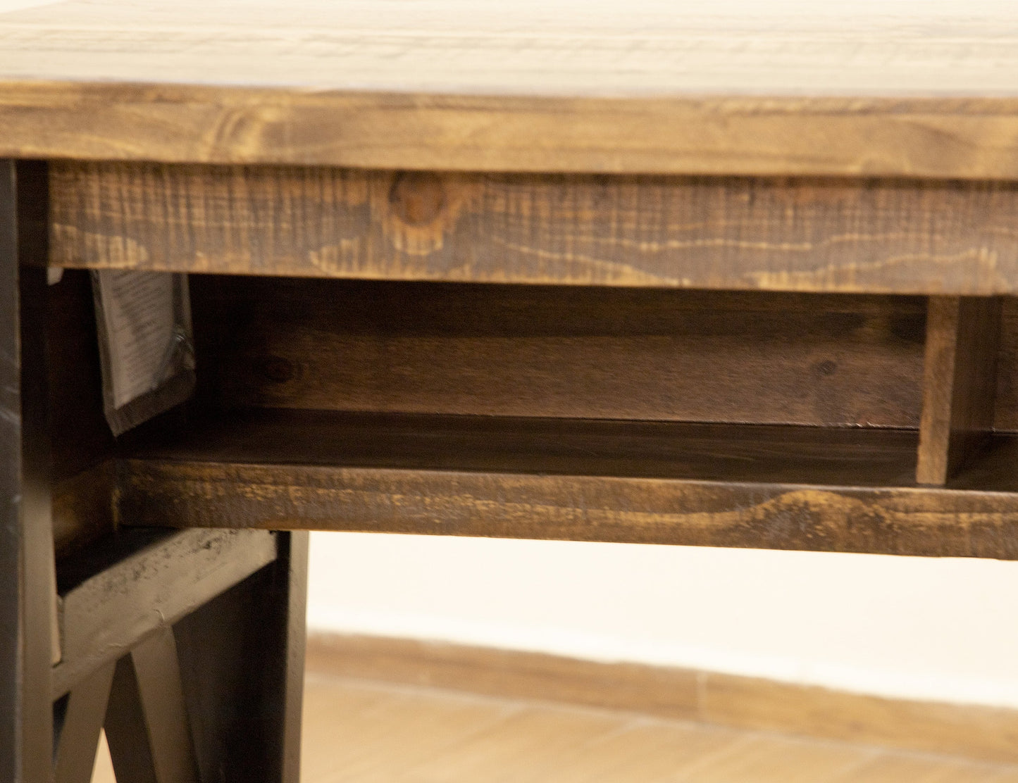 Counter Height Sofa Table - Two Tone Gray & Brown