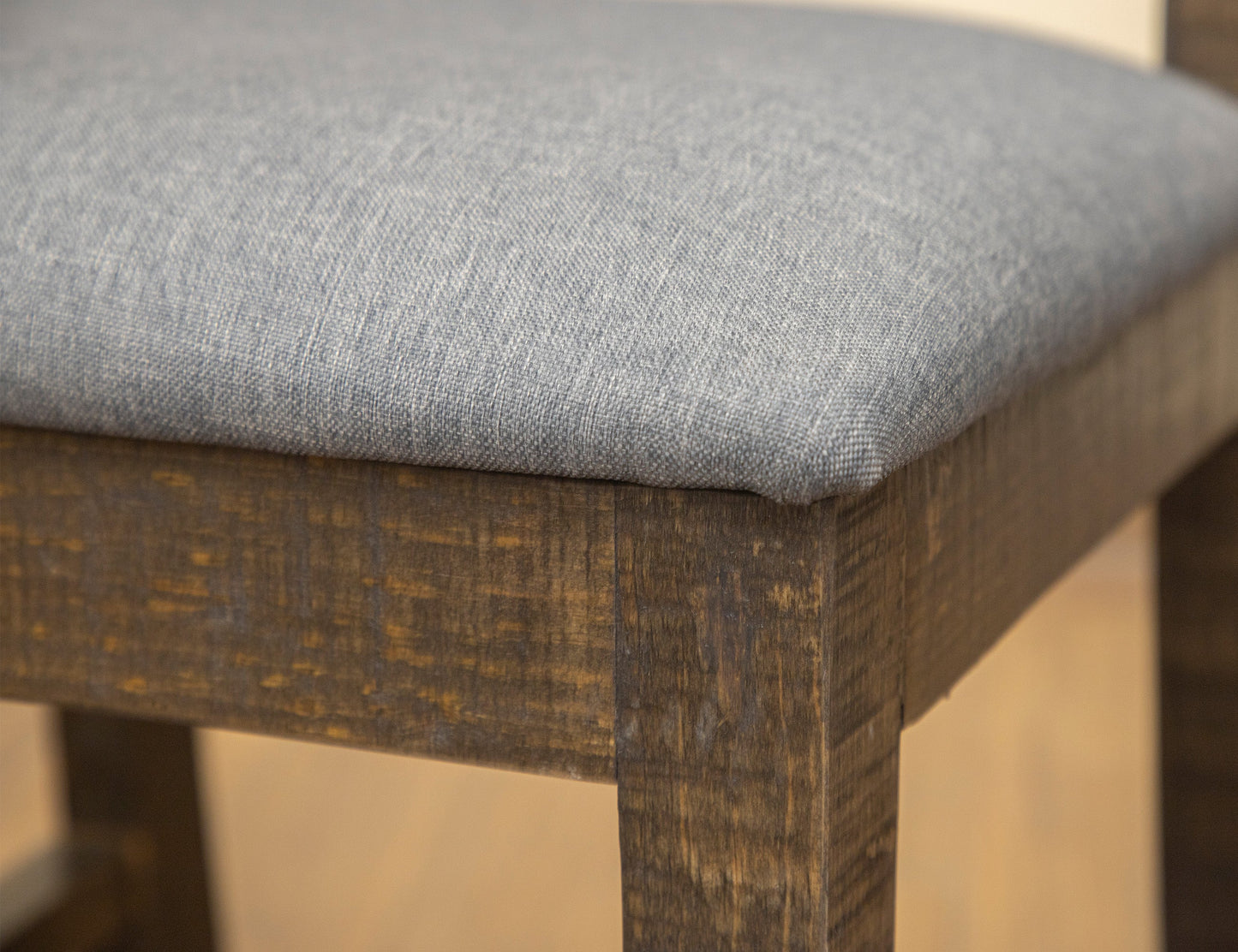 Upholstered Seat 30" Barstool - Two Tone Gray & Brown