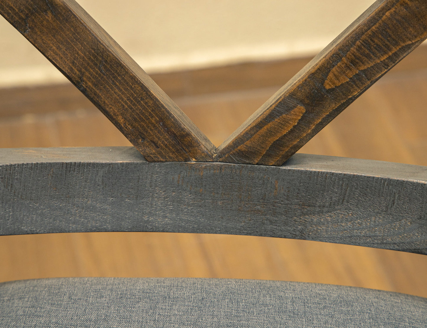 Upholstered Seat 30" Barstool - Two Tone Gray & Brown