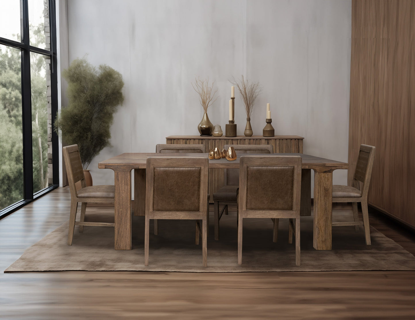 Wooden Table - Mezquite Brown