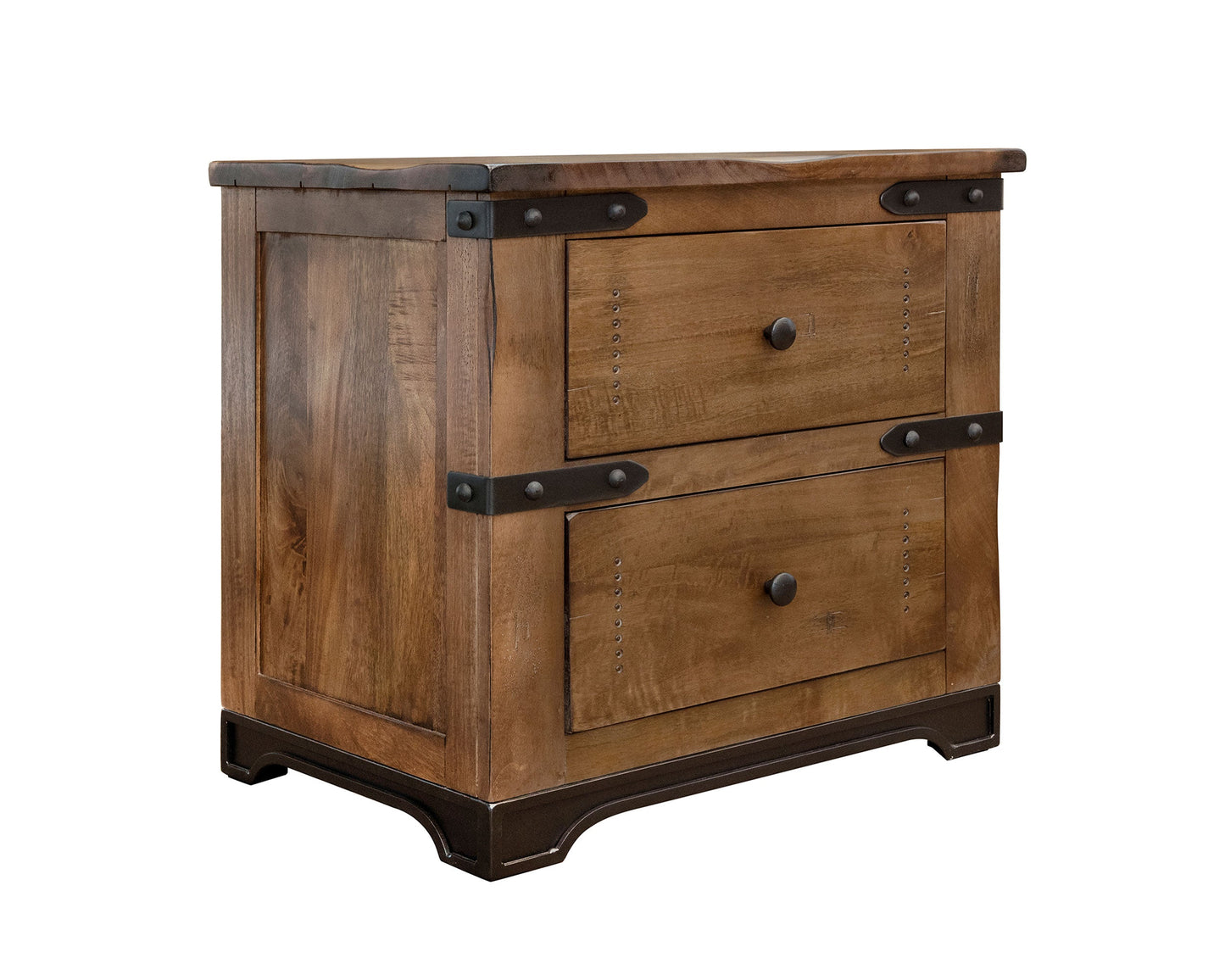 2 Drawer Nightstand - Cinnamon Brown