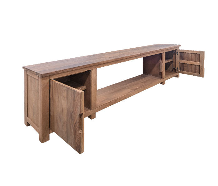 2 Door Fireplace TV Stand - Brown Cappuccino