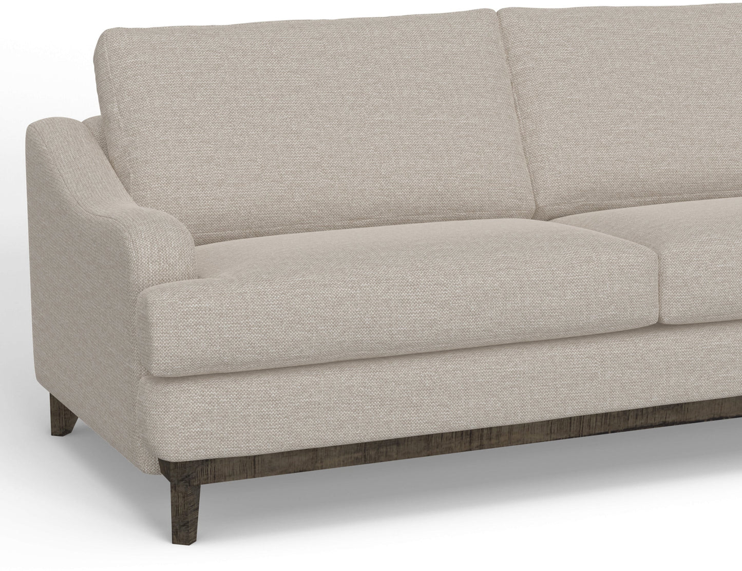 Wooden Frame & Base, Armchair - Agreeable Gray