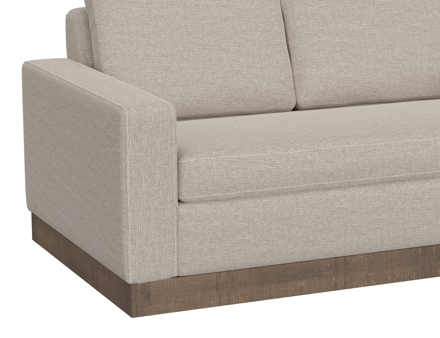Wooden Frame & Base, Sofa - Agreeable Gray
