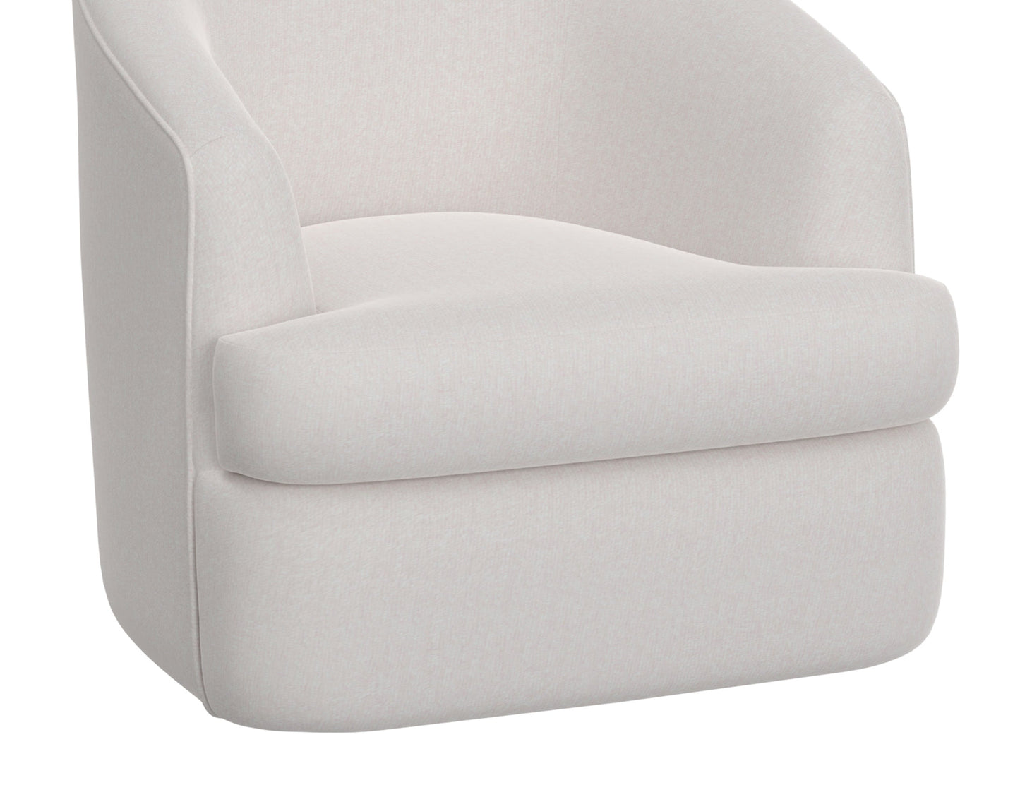 Wooden Frame & Metal Base, 360 Degree Swivel Accent Chair - Towny Brown