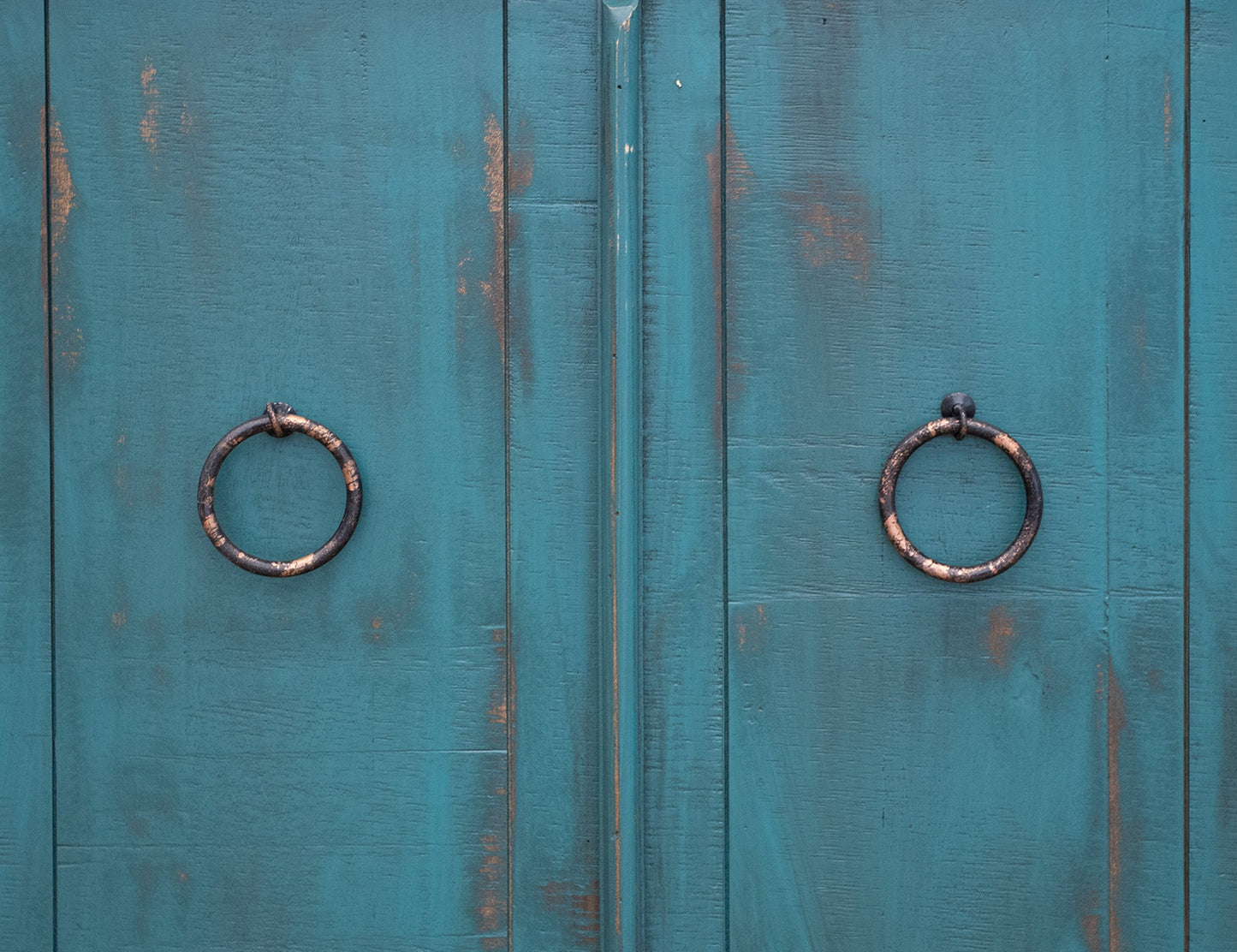 4 Doors Console - Teal Green