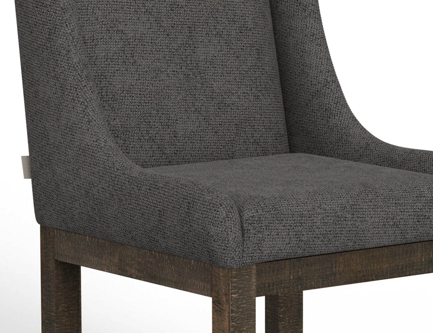 Wooden Frame & Base, 30" Upholstered Barstool - Iron Gray