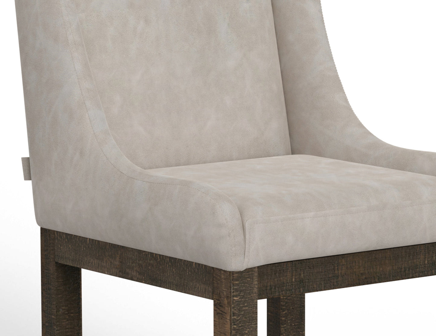 Wooden Frame & Base, 30" Upholstered Barstool - Ivory