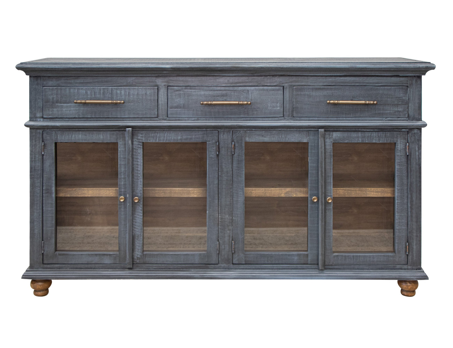 3 Drawer 4 Door Console - Vintage Blue