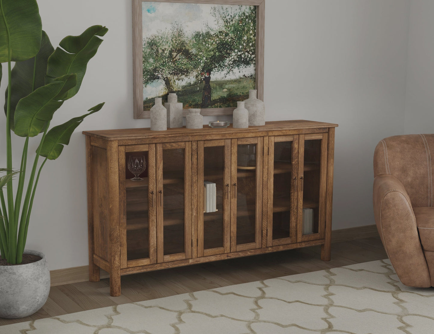 6 Door Console - Towny Brown