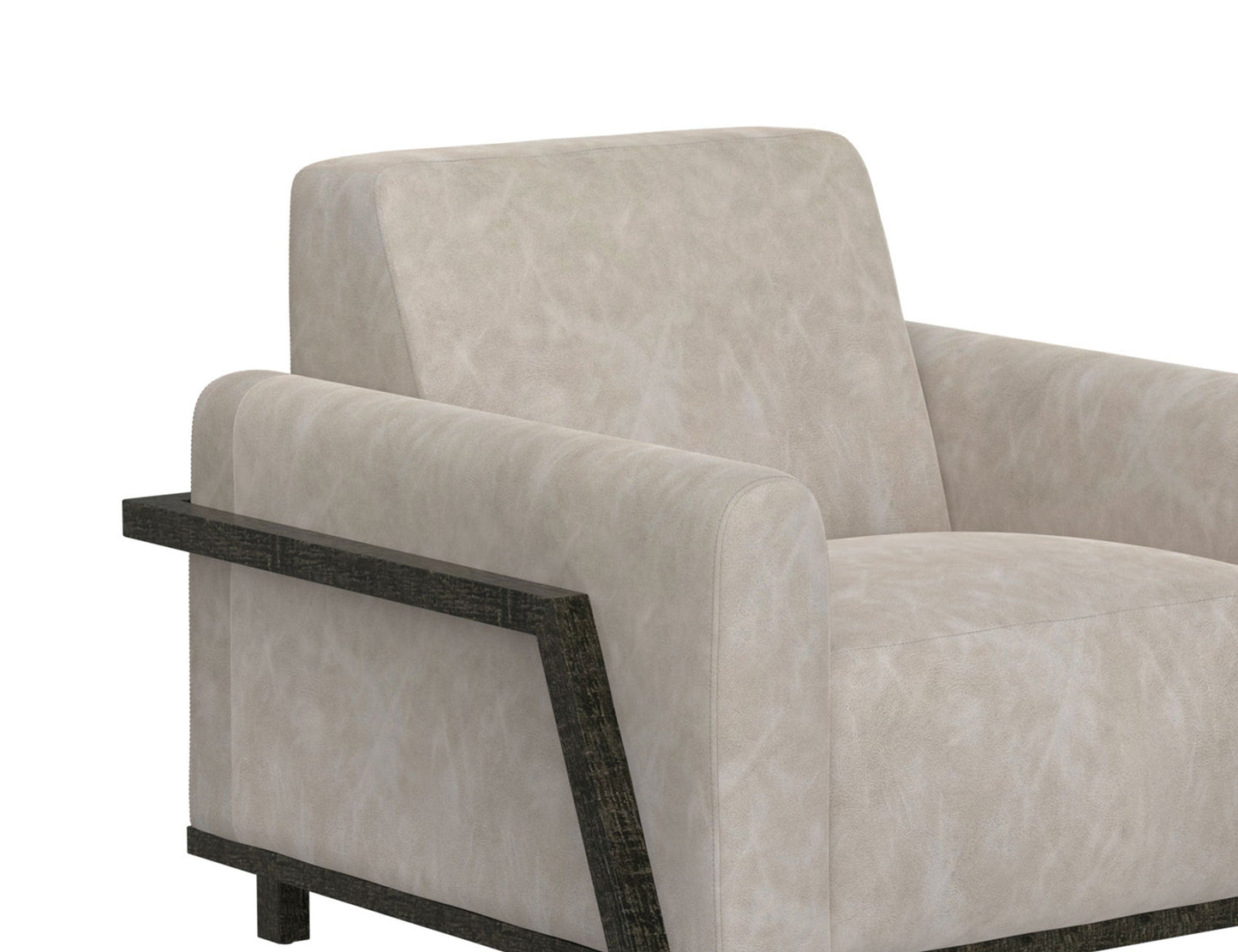 Wooden Frame & Base, Sofa - Ivory
