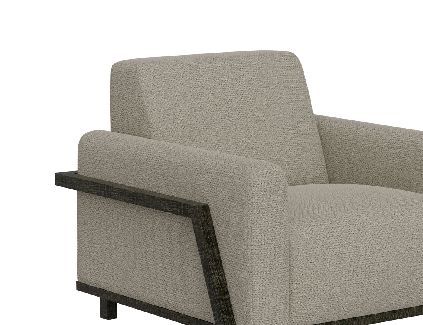 Wooden Frame & Base, Loveseat - Almond Gray