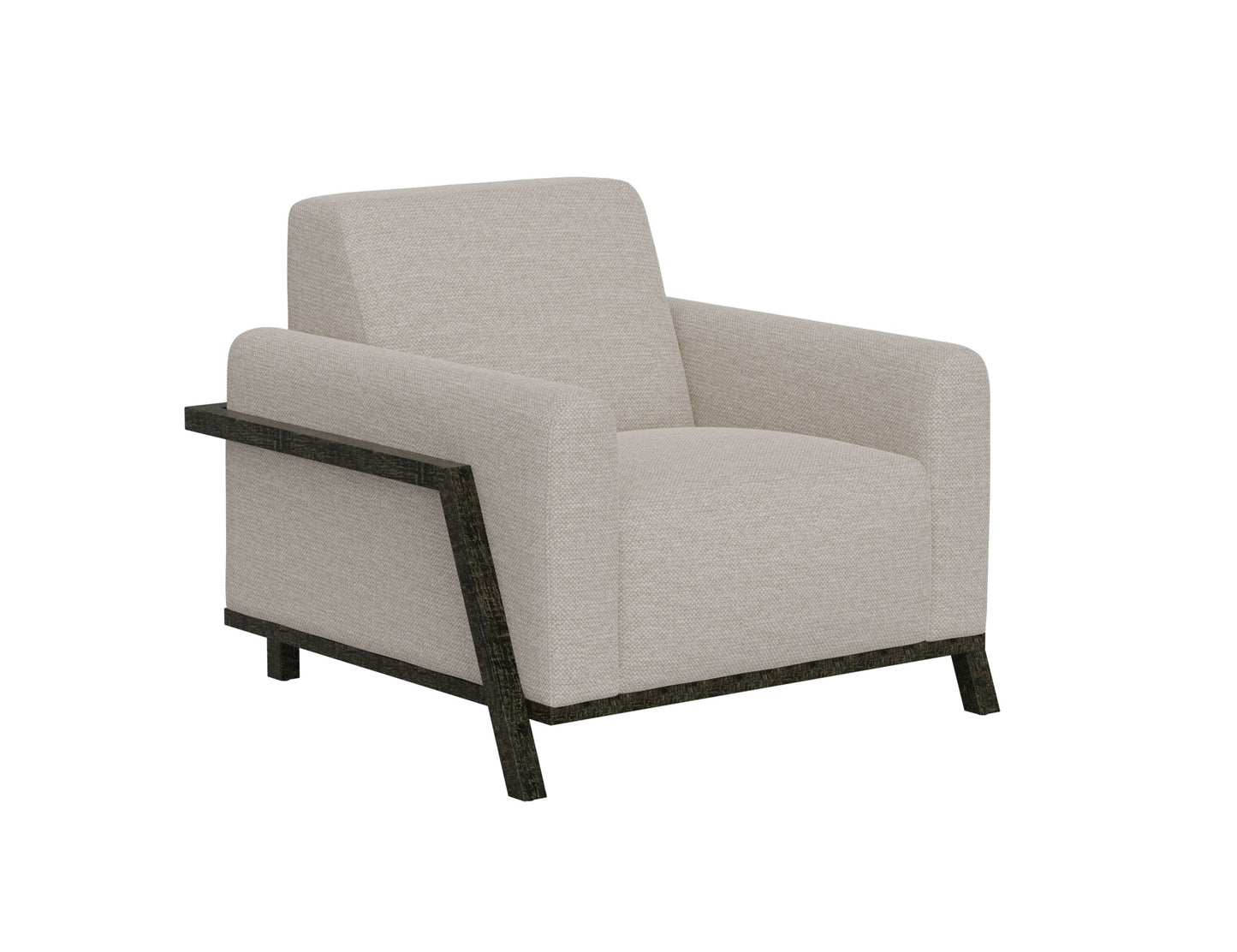 Wooden Frame & Base, Armchair - Agreeable Grey