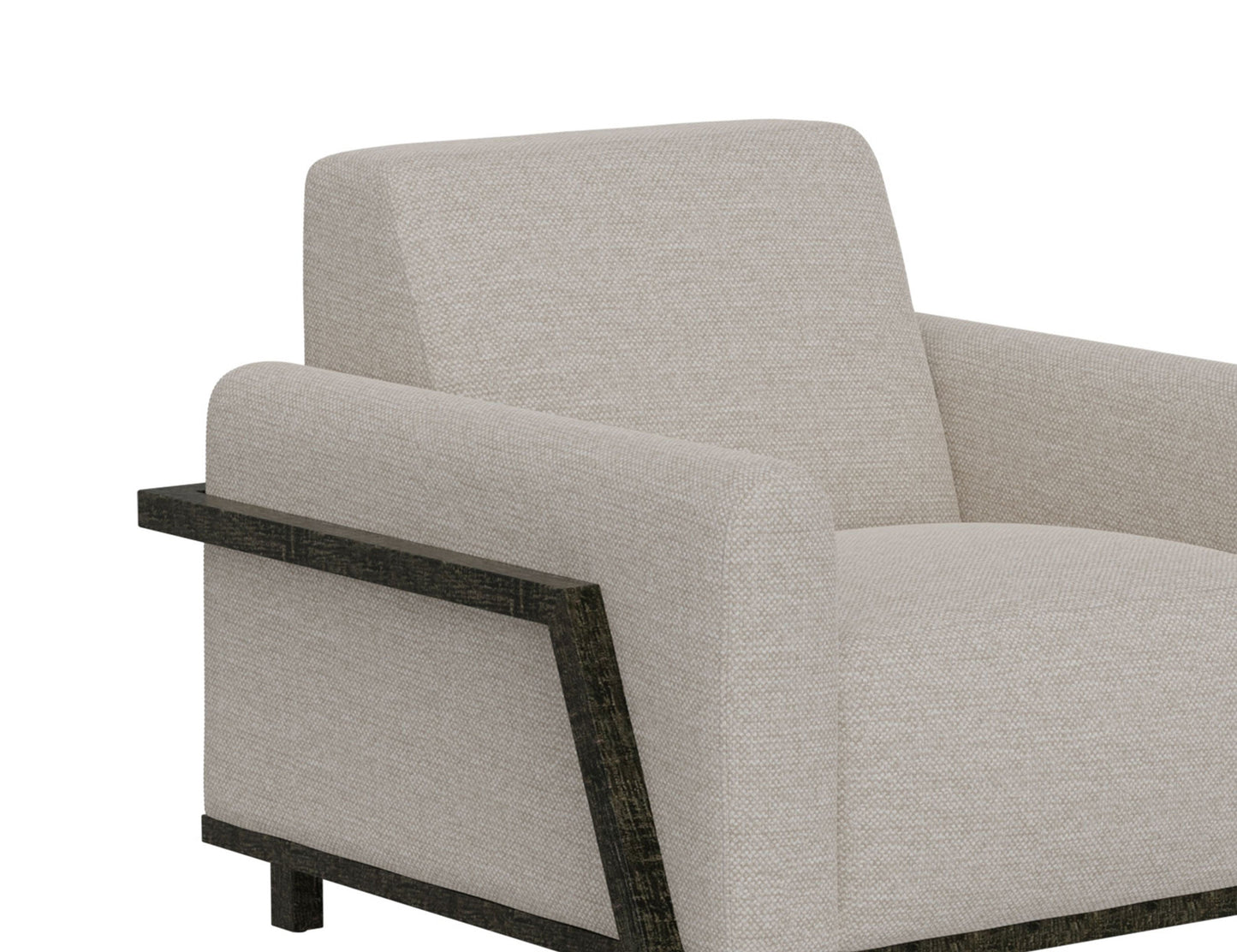 Wooden Frame & Base, Armchair - Agreeable Grey