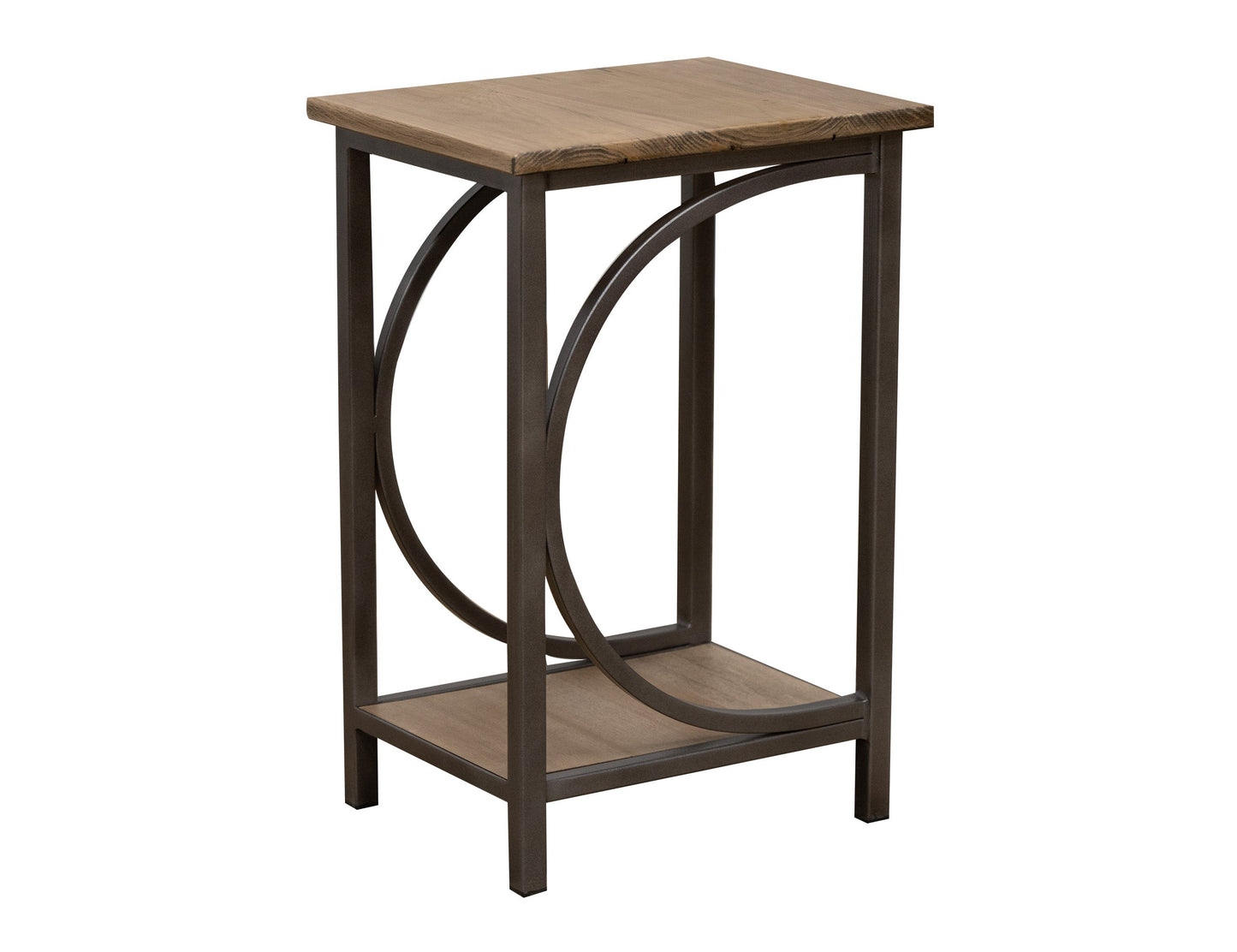 Metal Frame Chairside Table - Peanut