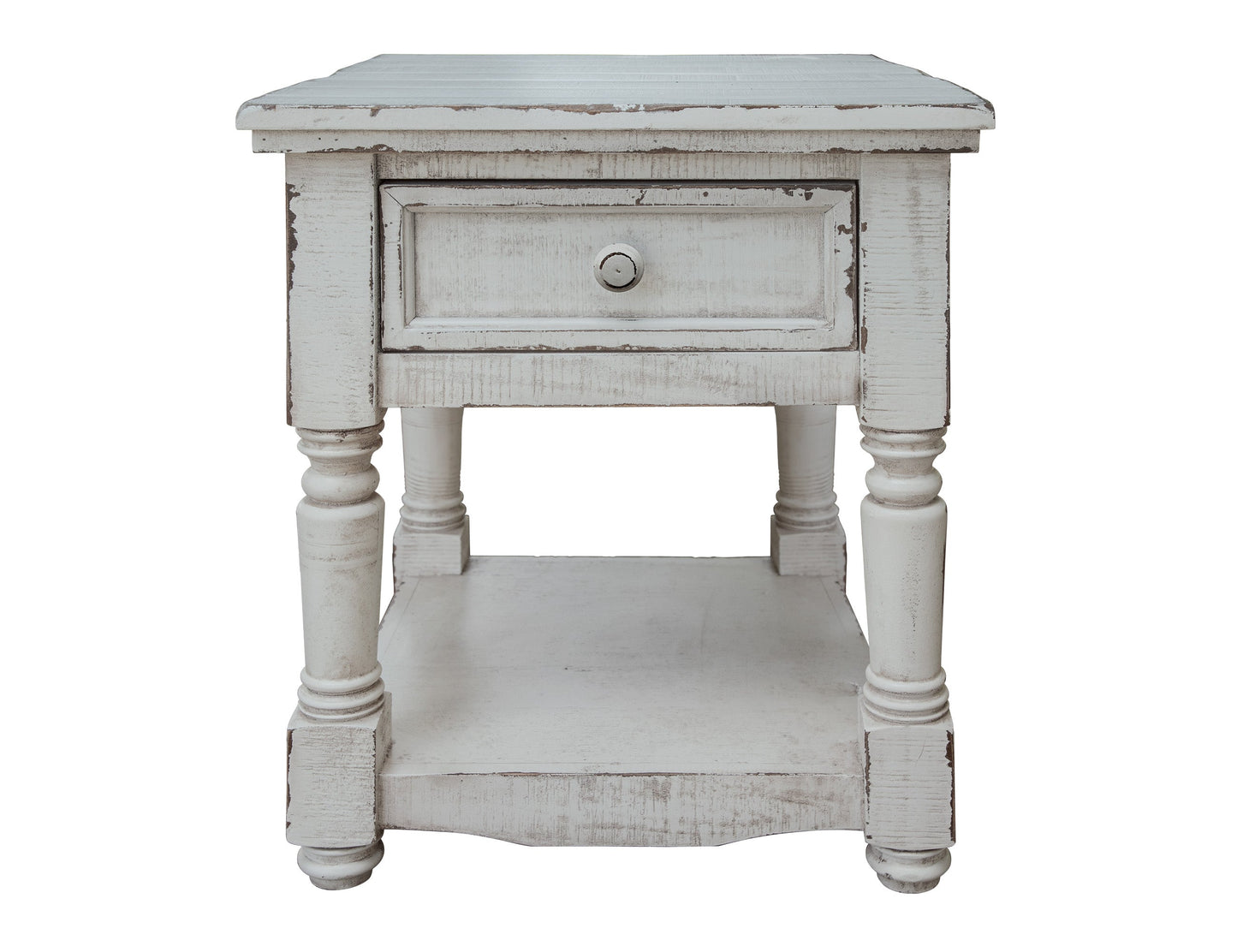1 Drawer End Table - Antique White