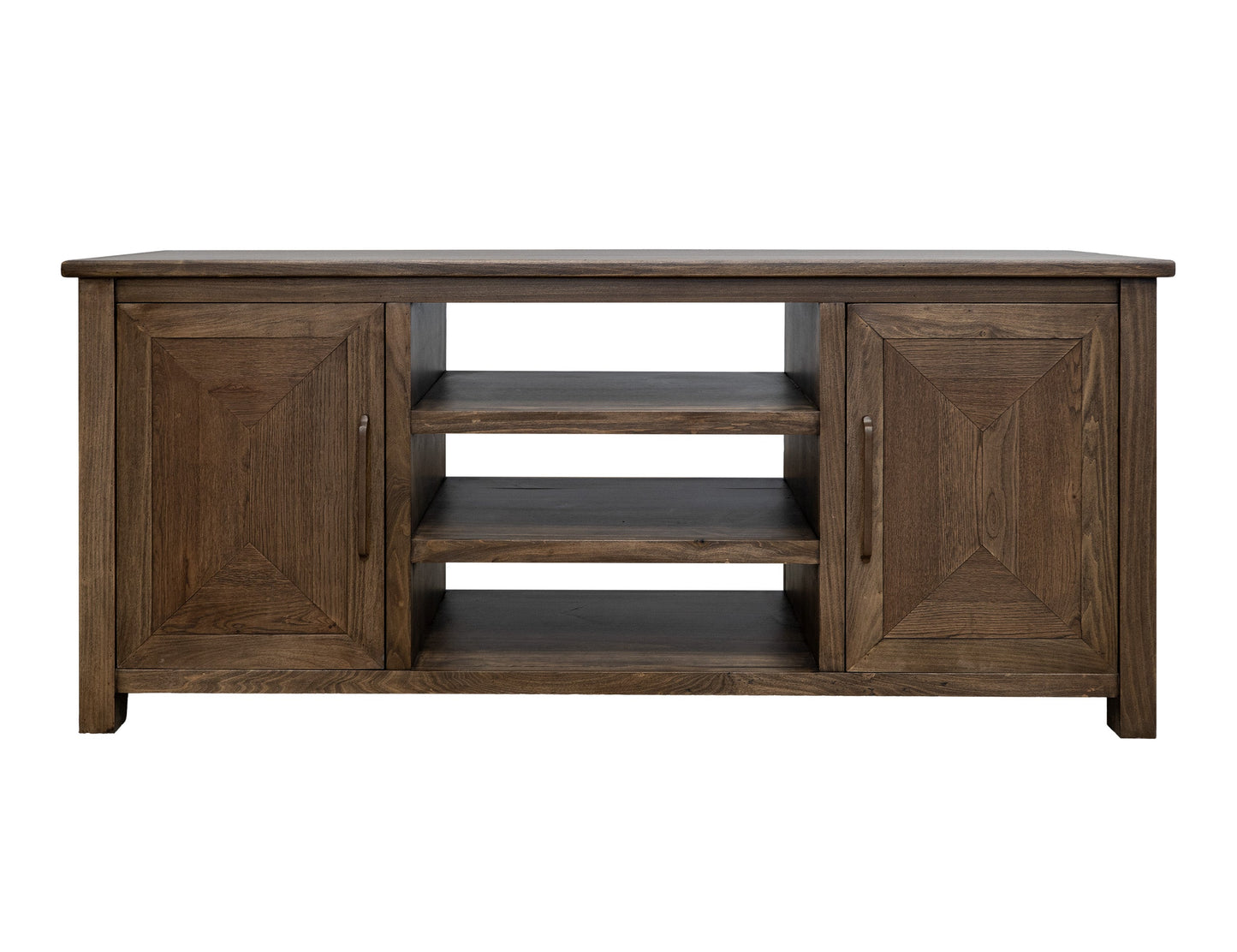 2 Doors TV Stand - Walnut Brown