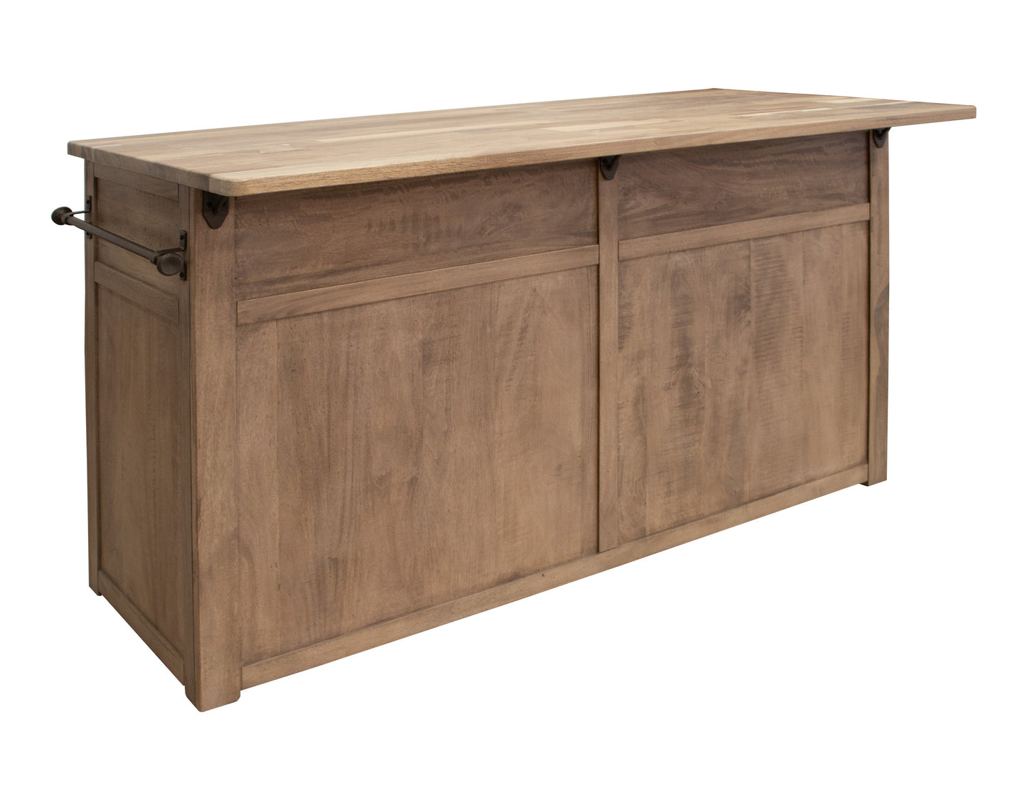 4 Door 2 Drawer Kitchen Island - Brown cappuccino
