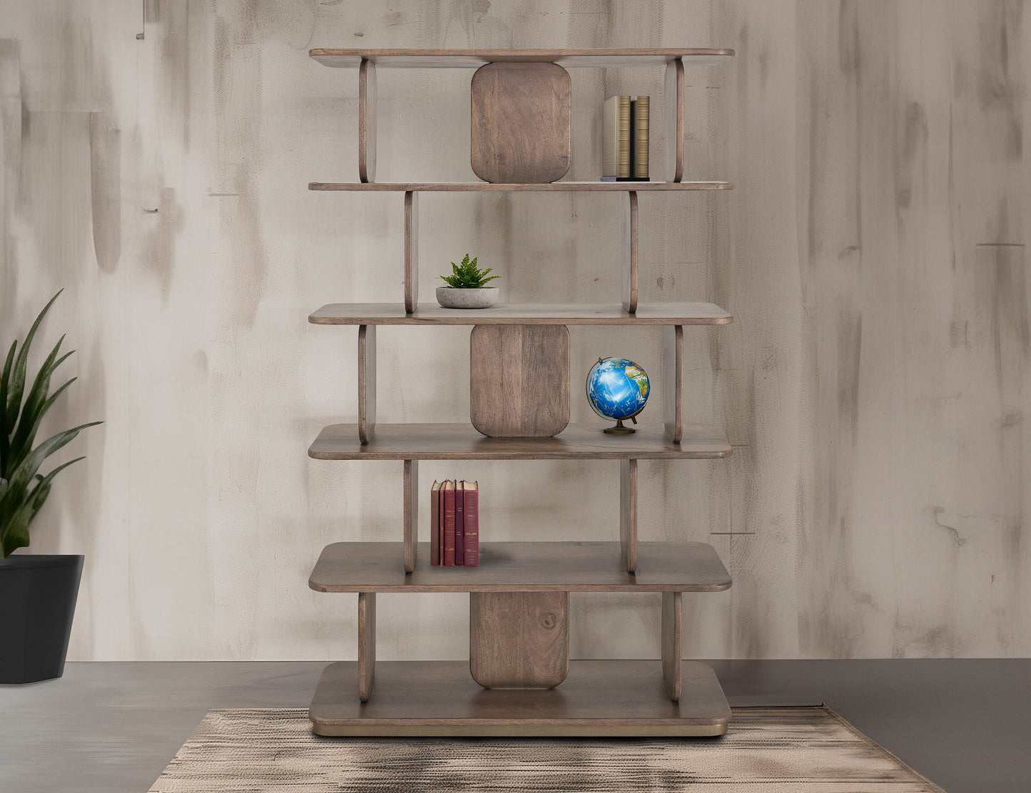 5 Shelves, Bookcase - Mezquite Brown