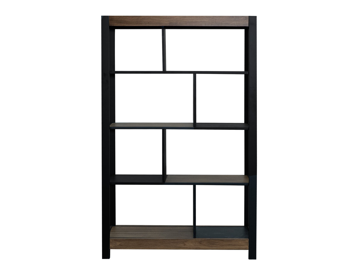8 Shelves, Bookcase - Satin Black and Brown
