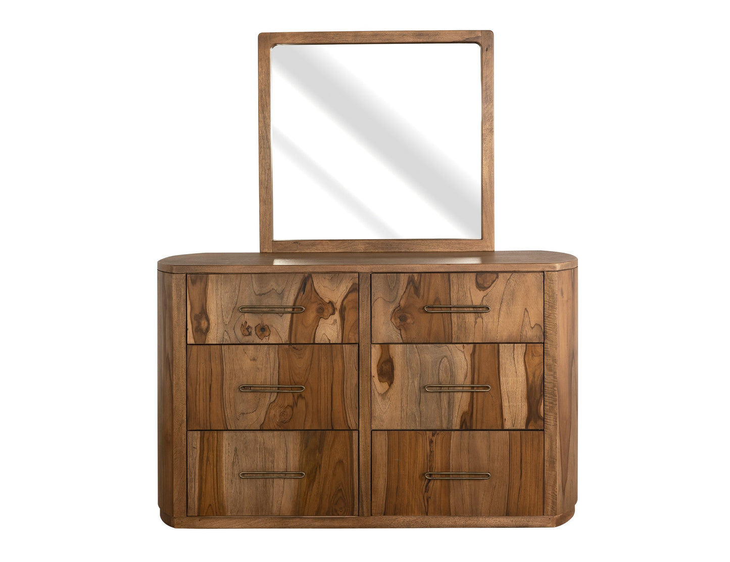 Mirror - Almond And Barrel Brown
