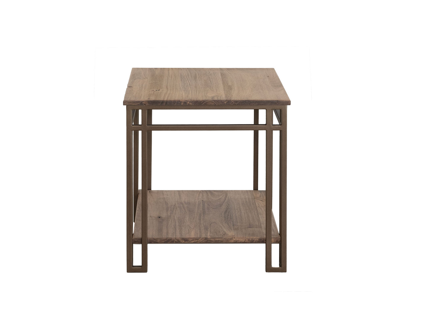 Iron base, End Table - Camel