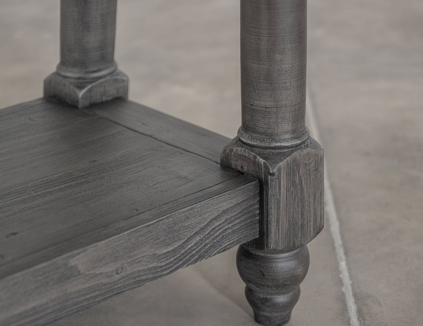 1 Shelf, Sofa Table - Charcoal Black