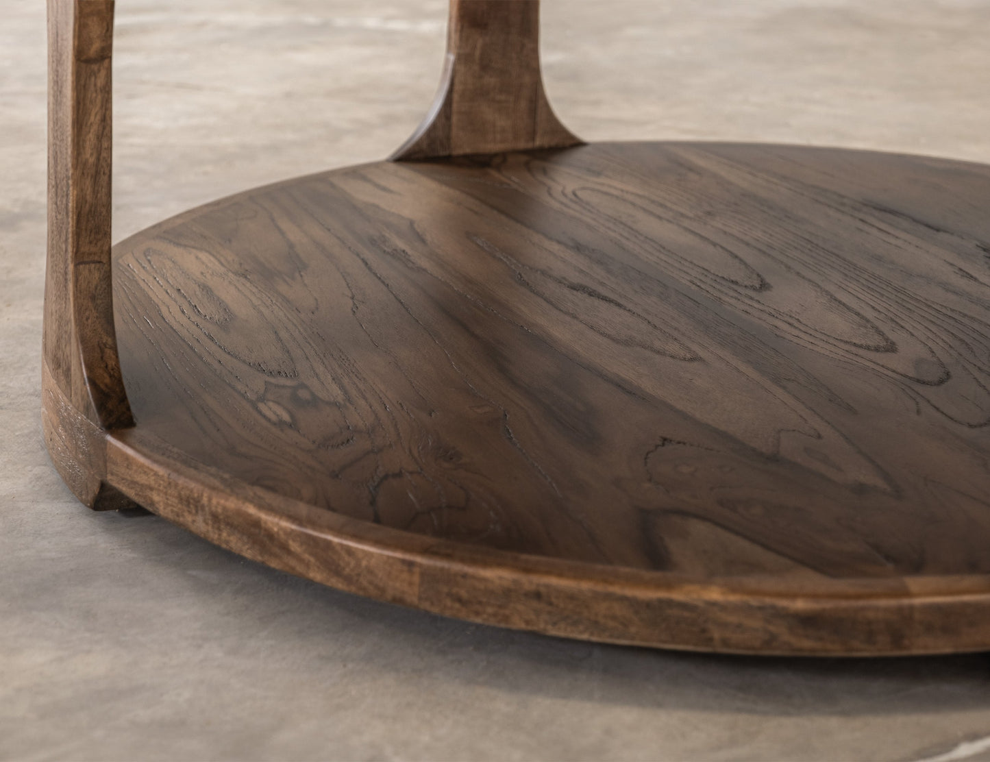 1 Shelf, End Table - Almond And Barrel Brown