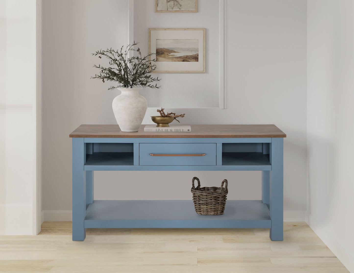 1 Drawer, Sofa Table - Respite Blue