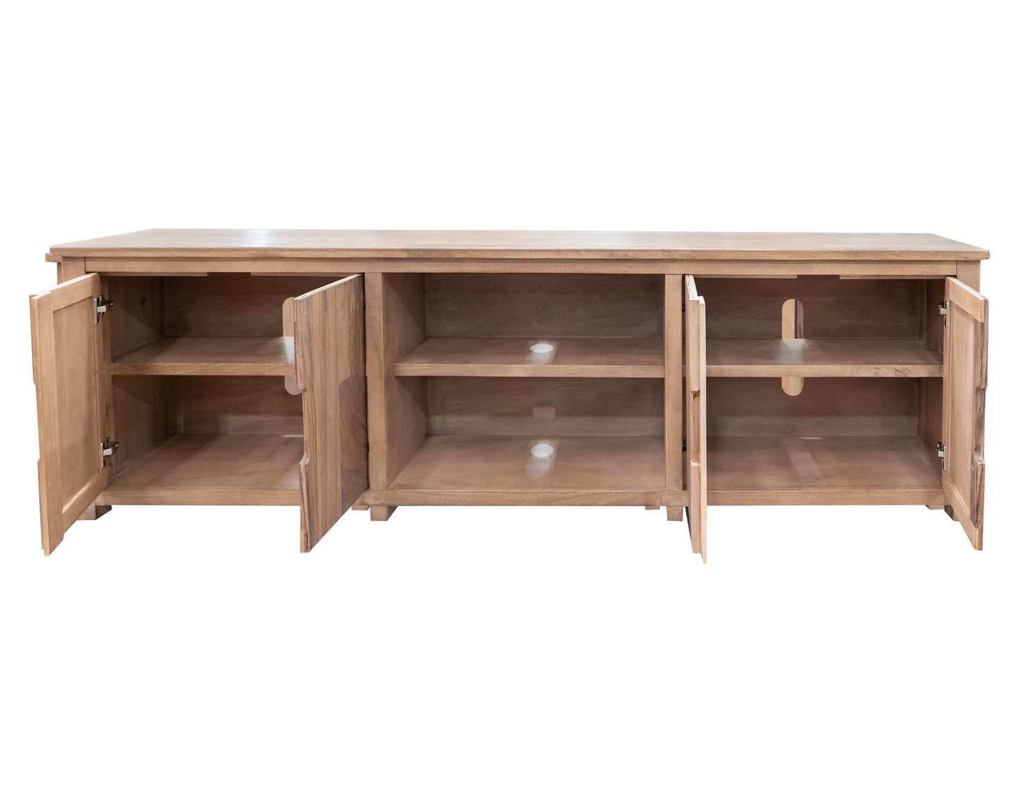 4 Door TV Stand 88" - Brown Cappuccino