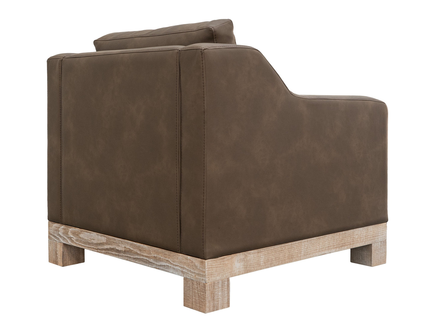 Wooden Frame & Base, Armchair - Dark Chocolate
