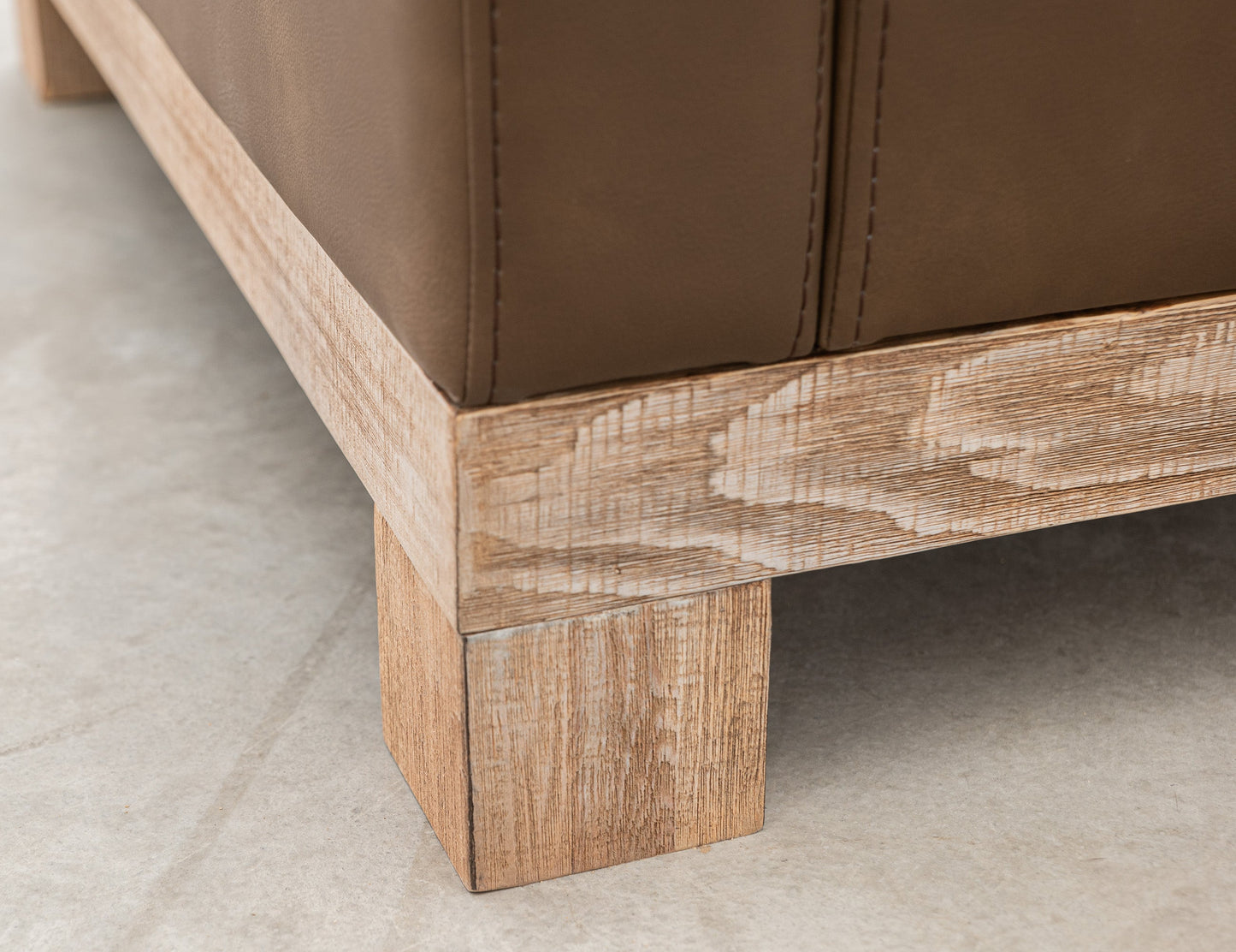 Wooden Frame & Base, Armchair - Dark Chocolate