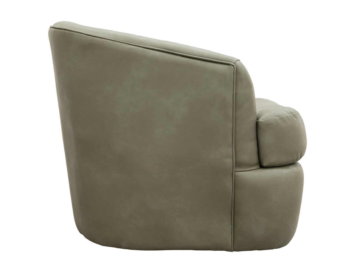 Wooden Frame & Metal Base, 360 Degree Swivel Accent Chair - Moss Green