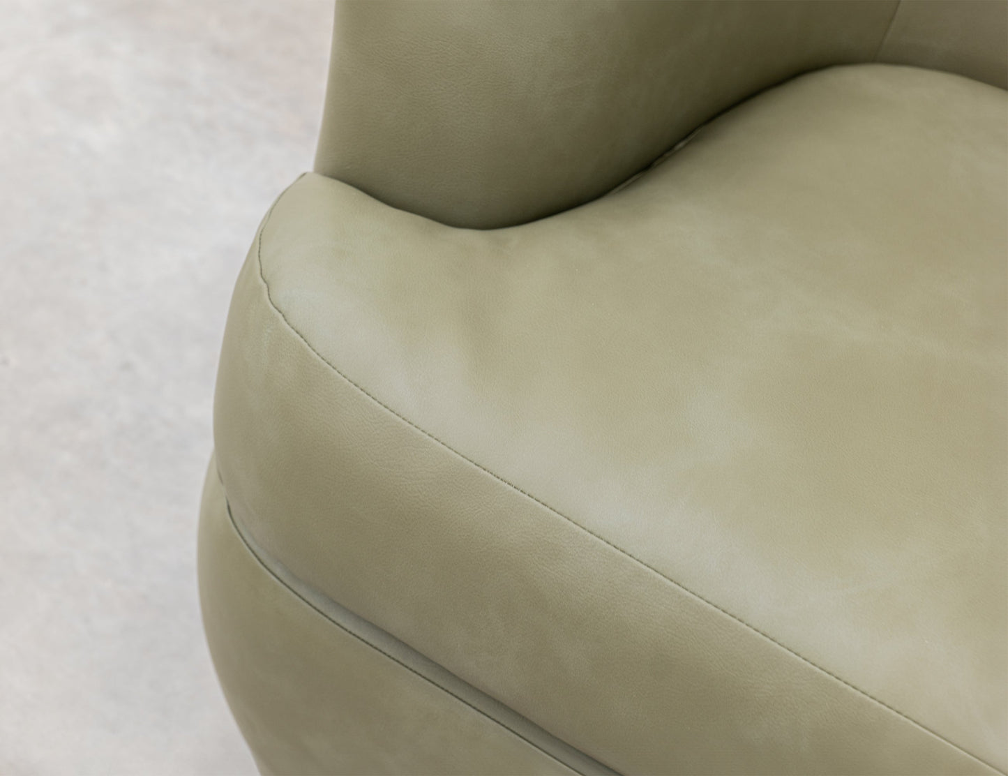 Wooden Frame & Metal Base, 360 Degree Swivel Accent Chair - Moss Green