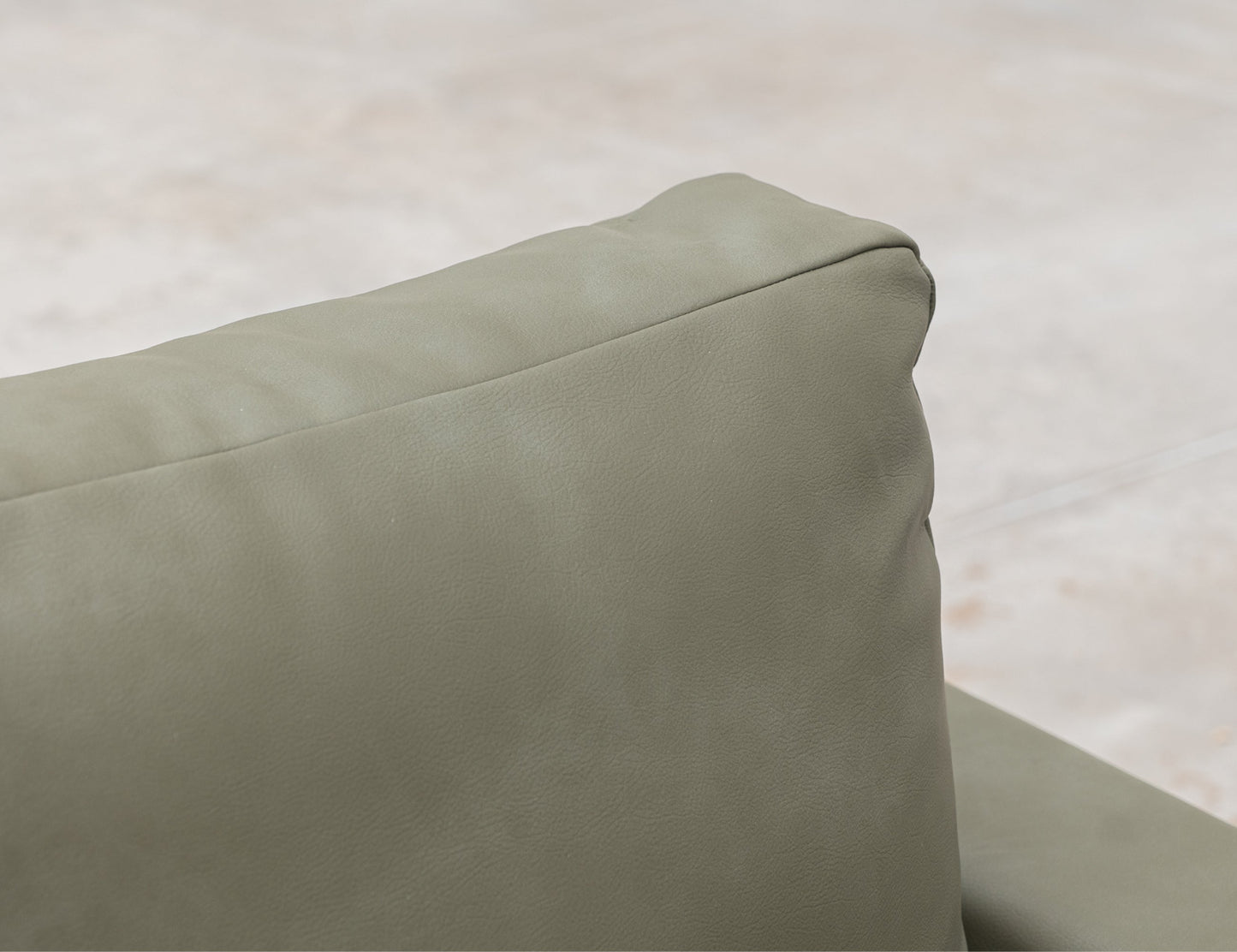 Metal & Wood Base, Sofa - Moss Green