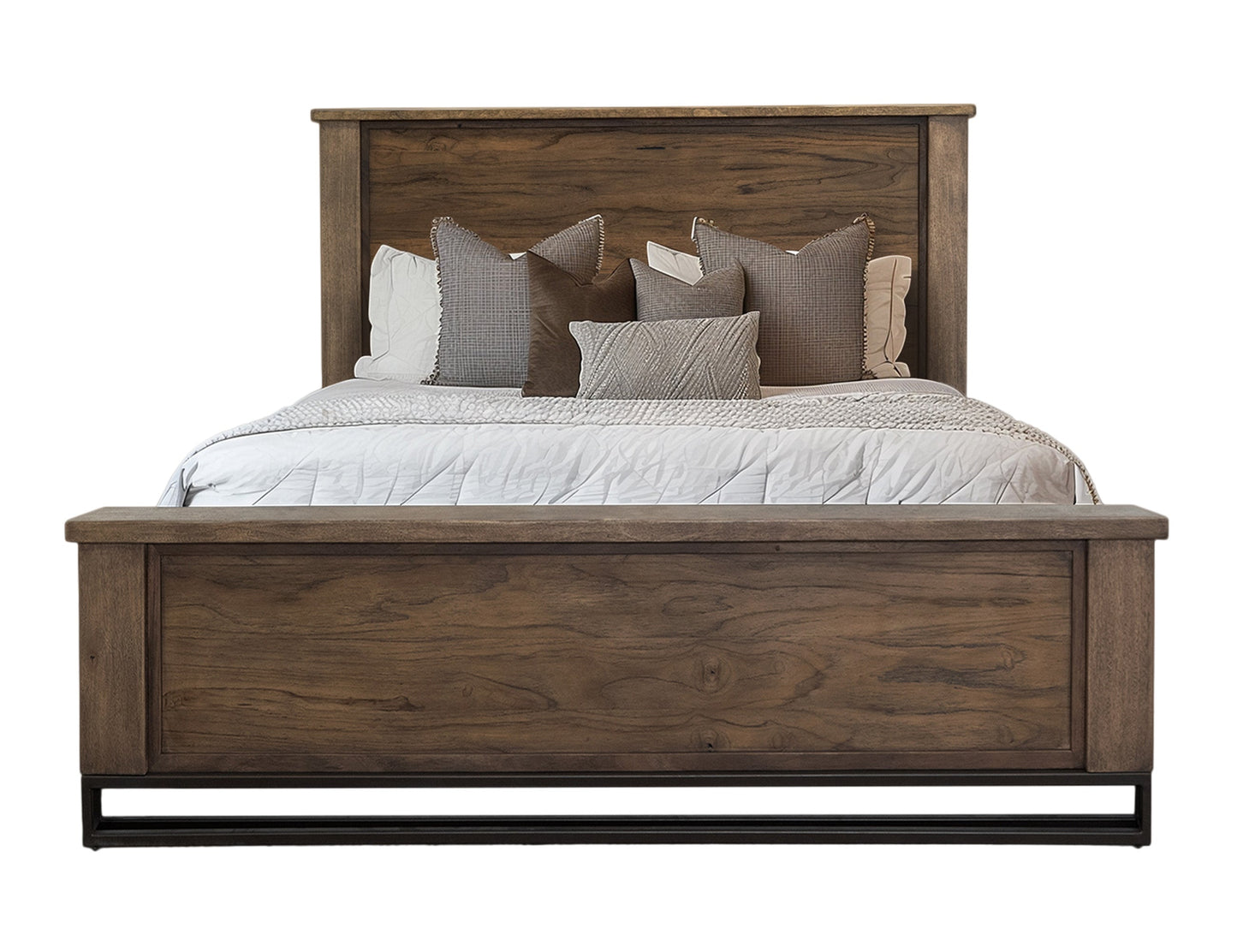 6/6 Eastern King Platform - Quartersawn Oak & Marooned Brown