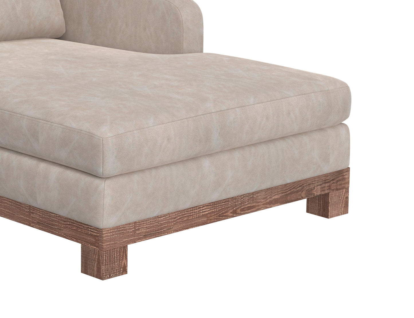 Wooden Frame & Base, Sectional - Ivory