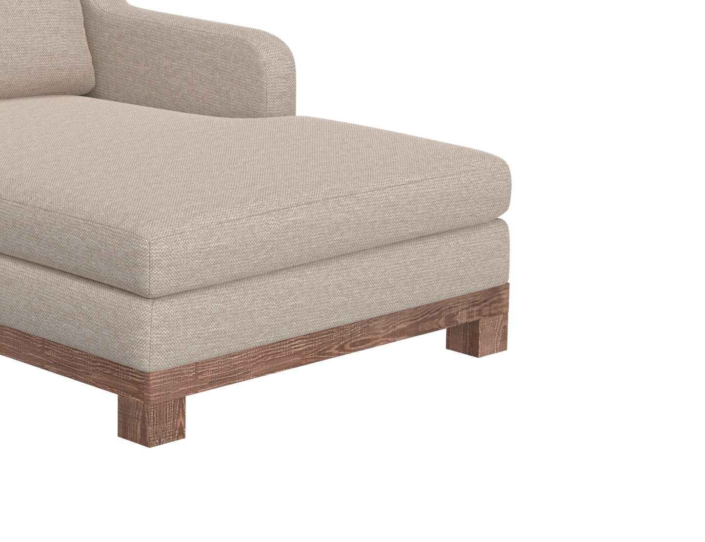 Wooden Frame & Base, Sectional - Agreeable Gray