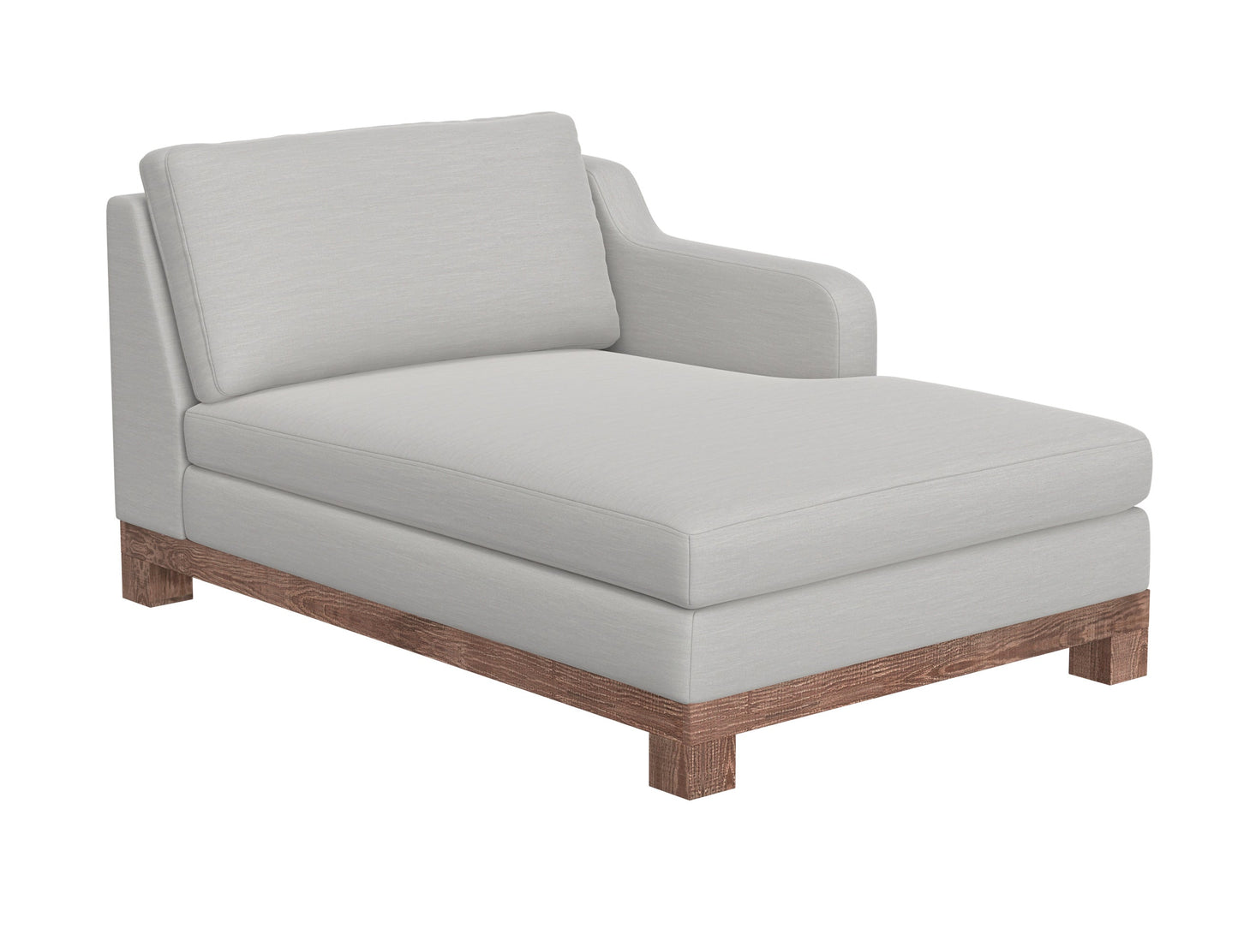 Wooden Frame & Base, Sectional - Ecru Beige