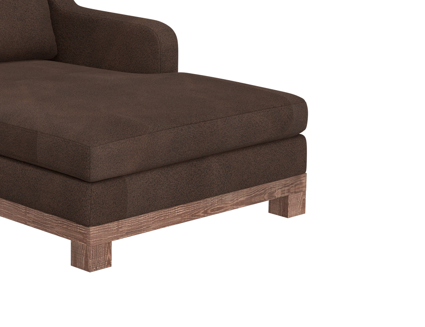Wooden Frame & Base, Sectional - Chocolate Brown